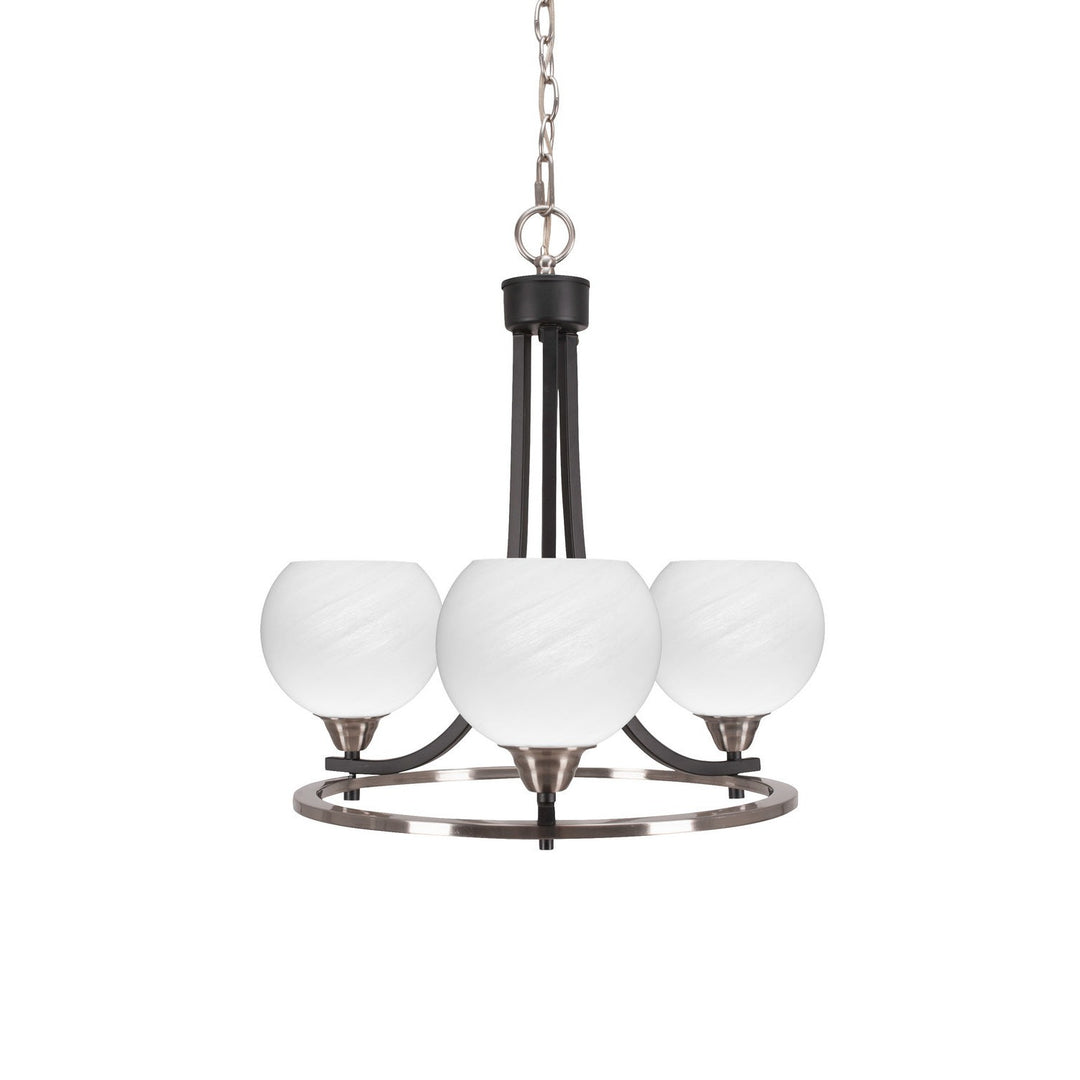 Toltec Paramount 3403-mbbn-4101 Chandelier Light - Matte Black & Brushed Nickel