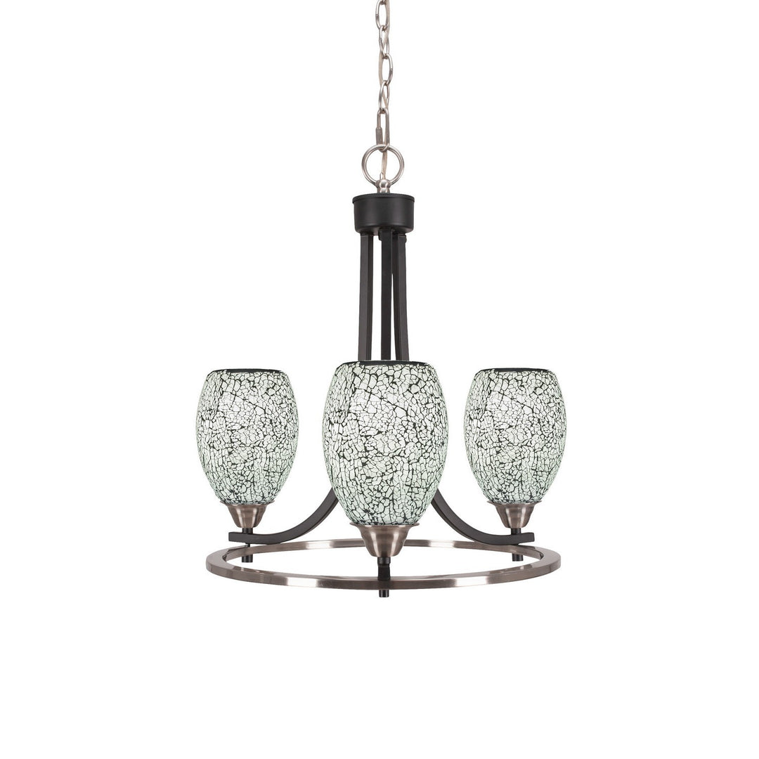 Toltec Paramount 3403-mbbn-4165 Chandelier Light - Matte Black & Brushed Nickel