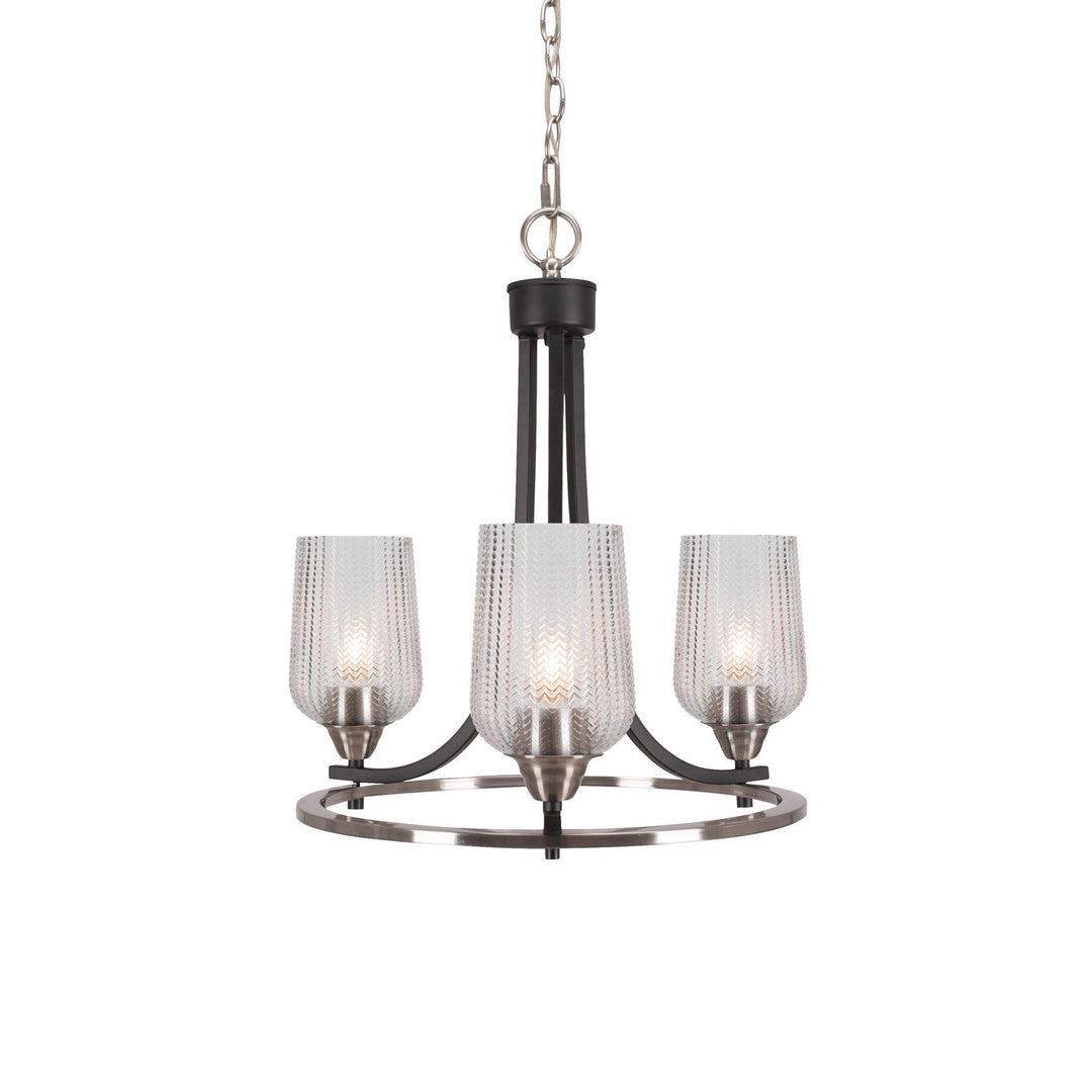 Toltec Paramount 3403-mbbn-4250 Chandelier Light - Matte Black & Brushed Nickel