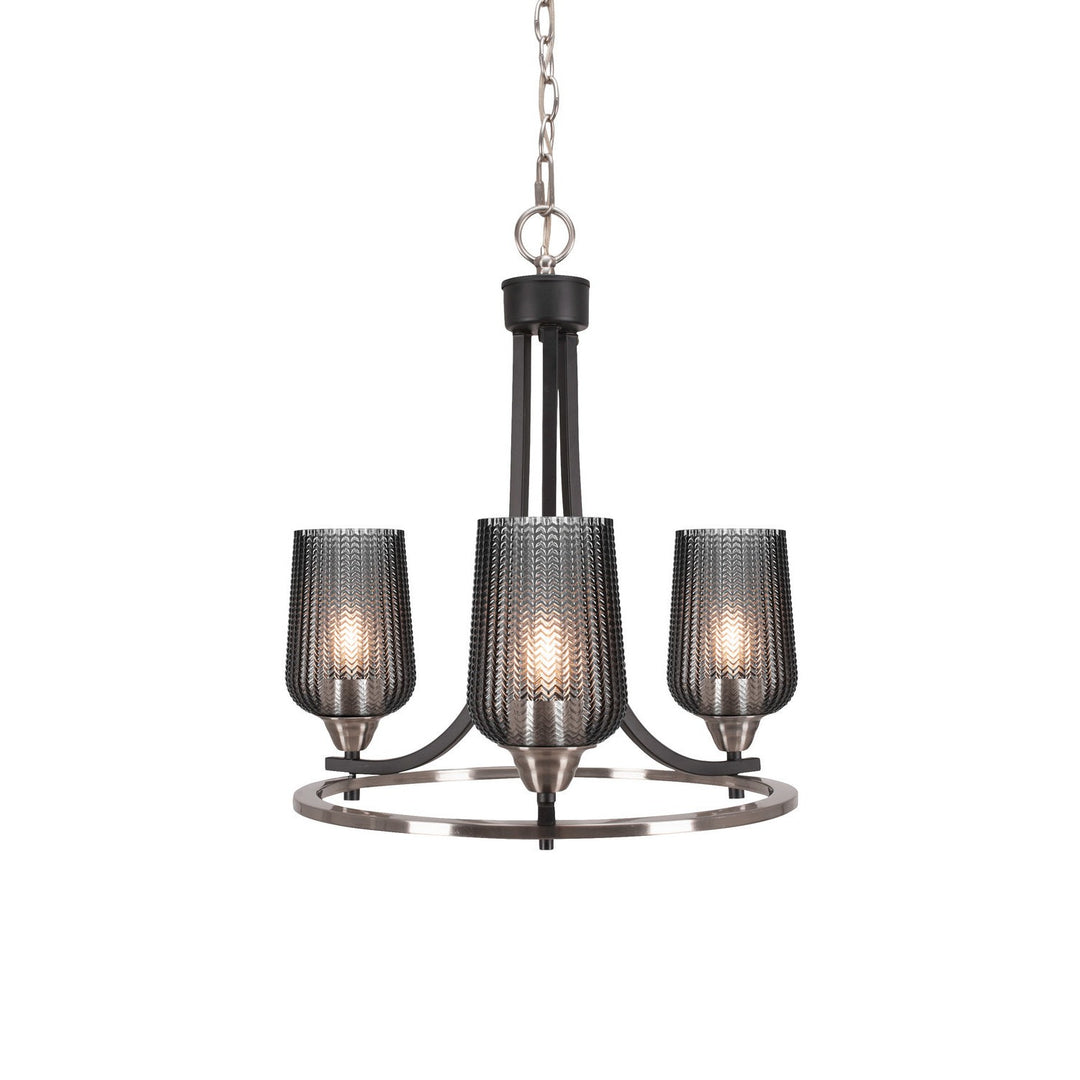 Toltec Paramount 3403-mbbn-4252 Chandelier Light - Matte Black & Brushed Nickel
