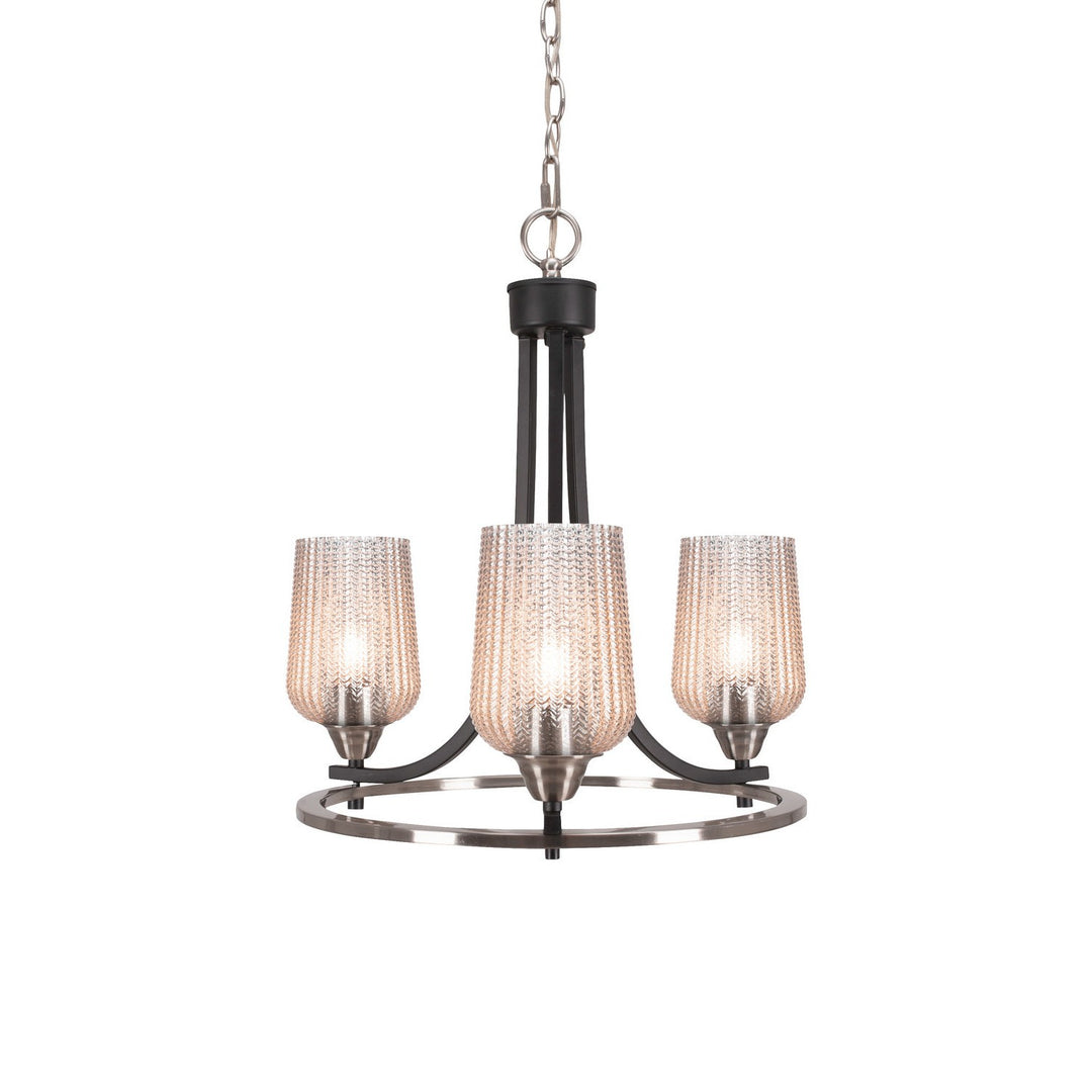Toltec Paramount 3403-mbbn-4253 Chandelier Light - Matte Black & Brushed Nickel