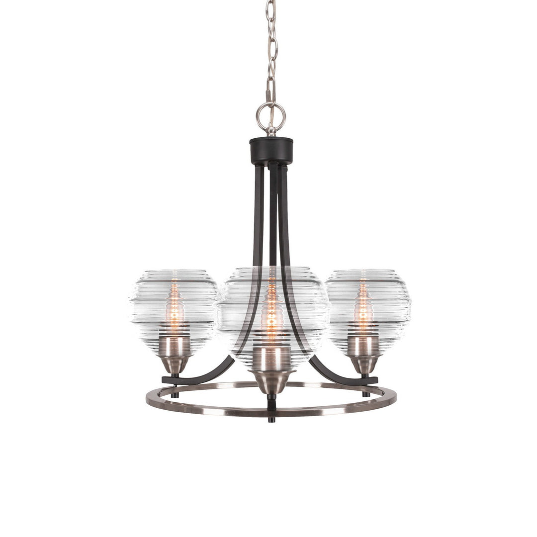 Toltec Paramount 3403-mbbn-5110 Chandelier Light - Matte Black & Brushed Nickel