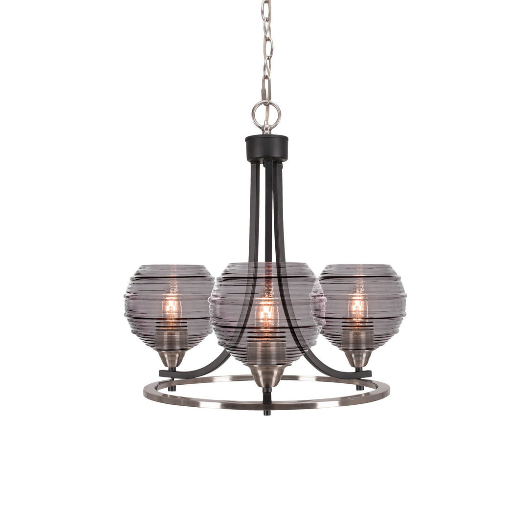 Toltec Paramount 3403-mbbn-5112 Chandelier Light - Matte Black & Brushed Nickel