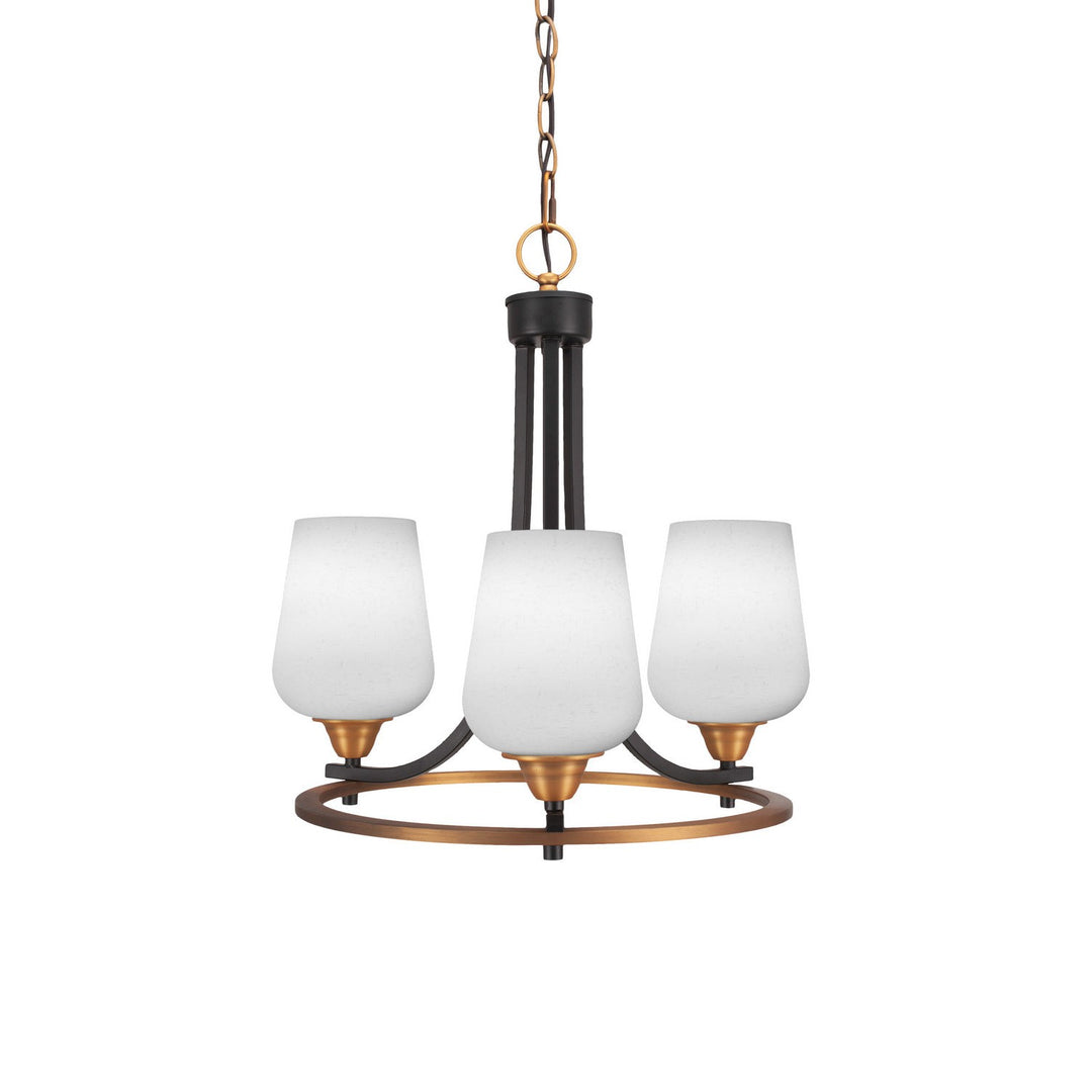 Toltec Paramount 3403-mbbr-211 Chandelier Light - Matte Black & Brass