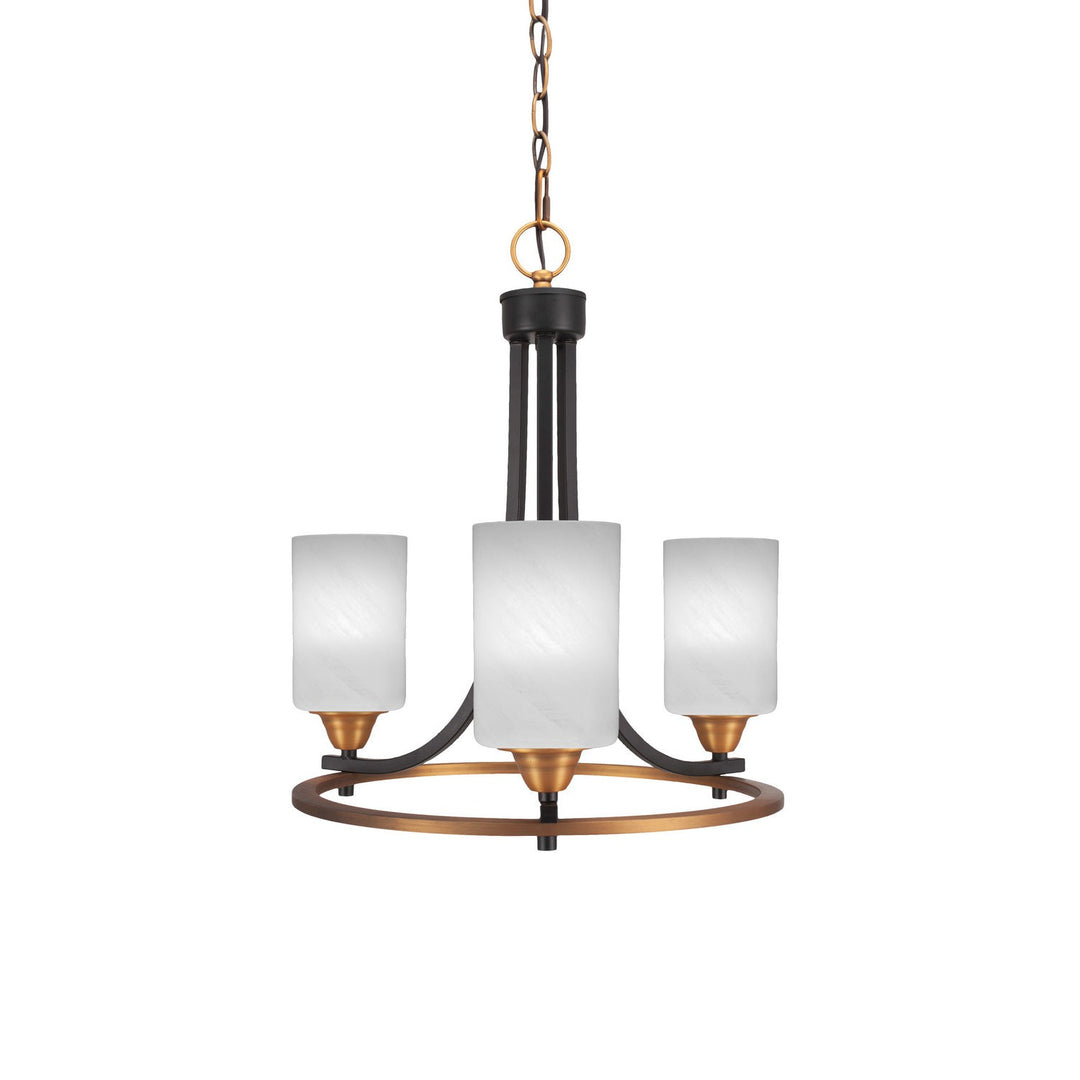 Toltec Paramount 3403-mbbr-3001 Chandelier Light - Matte Black & Brass