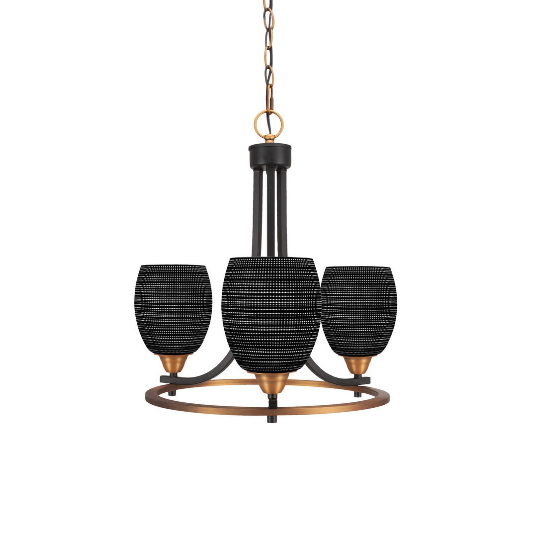 Toltec Paramount 3403-mbbr-4029 Chandelier Light - Matte Black & Brass