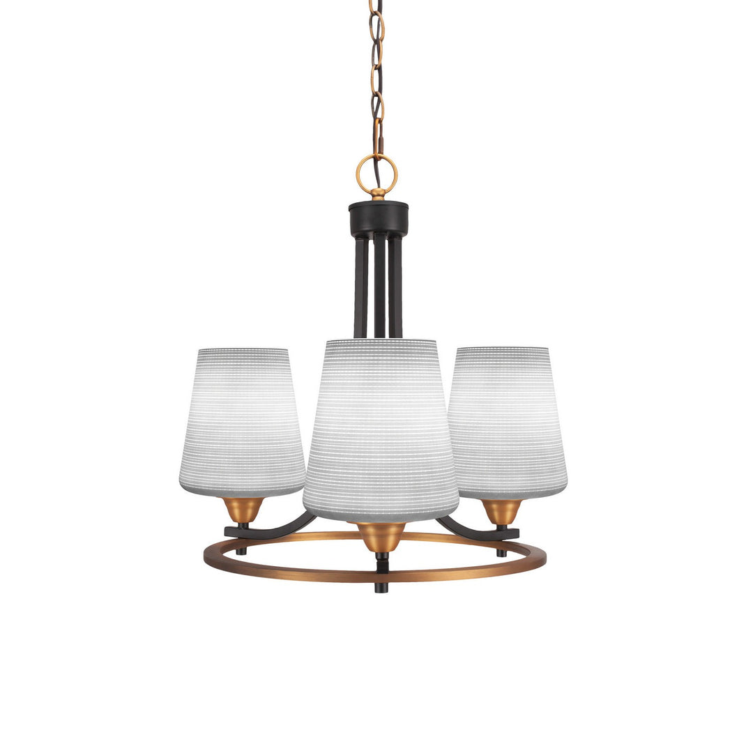 Toltec Paramount 3403-mbbr-4031 Chandelier Light - Matte Black & Brass