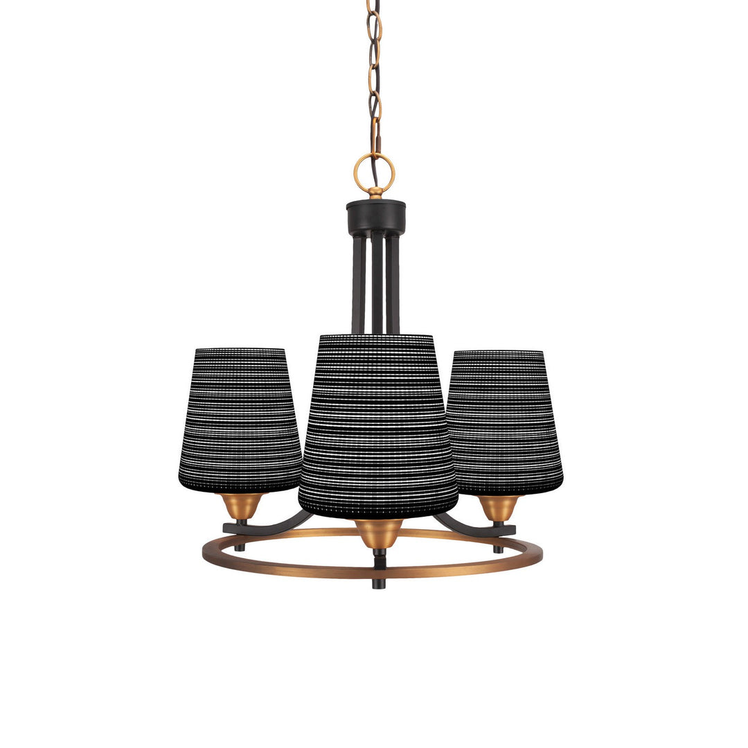 Toltec Paramount 3403-mbbr-4039 Chandelier Light - Matte Black & Brass
