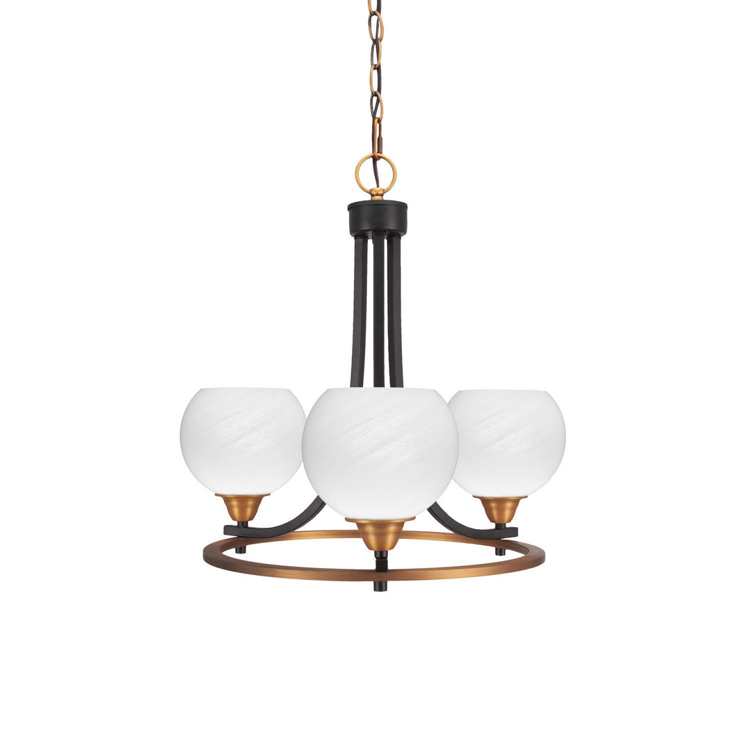 Toltec Paramount 3403-mbbr-4101 Chandelier Light - Matte Black & Brass