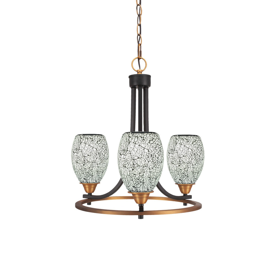 Toltec Paramount 3403-mbbr-4165 Chandelier Light - Matte Black & Brass