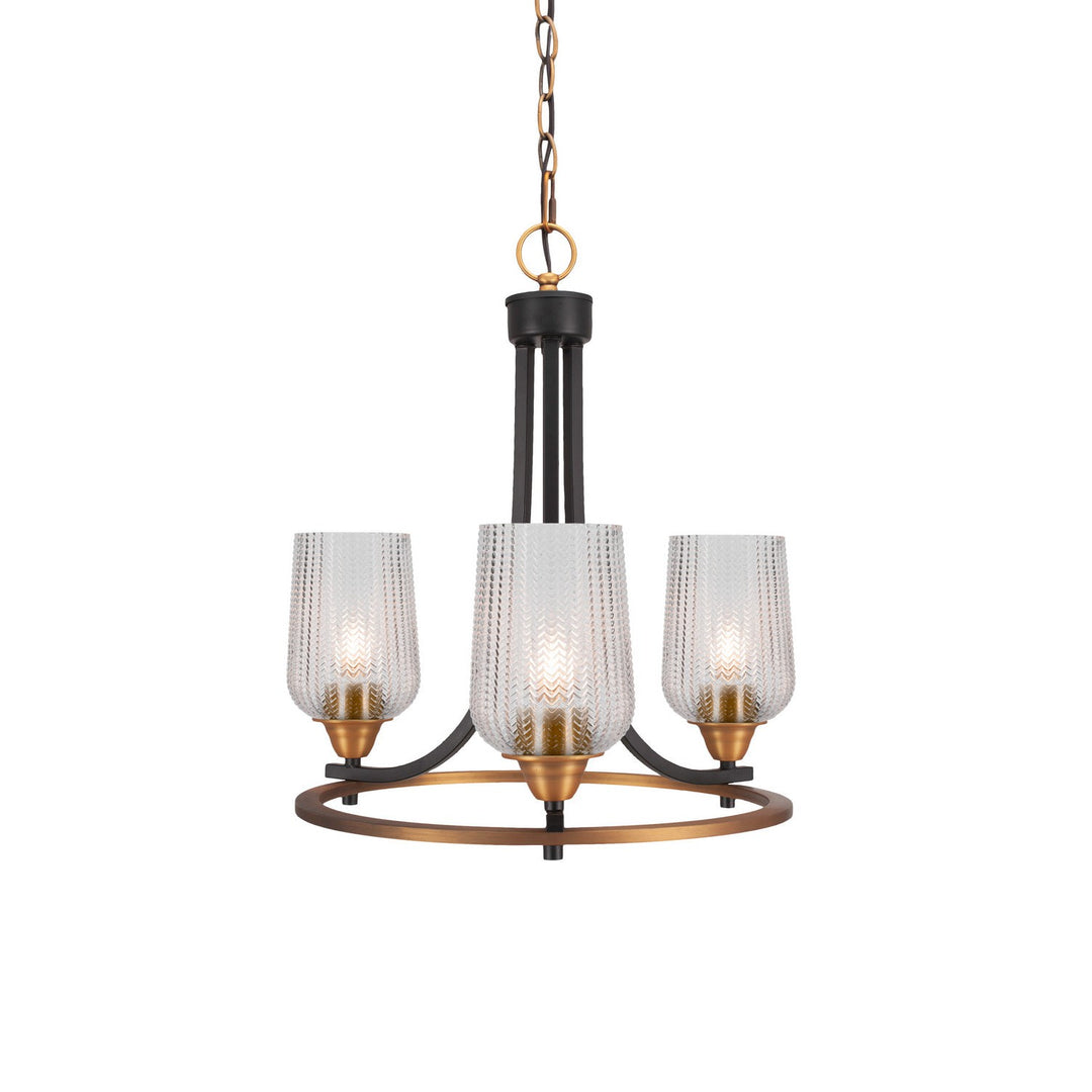 Toltec Paramount 3403-mbbr-4250 Chandelier Light - Matte Black & Brass
