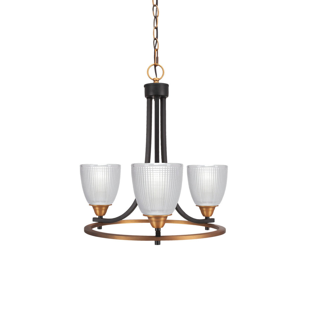 Toltec Paramount 3403-mbbr-500 Chandelier Light - Matte Black & Brass