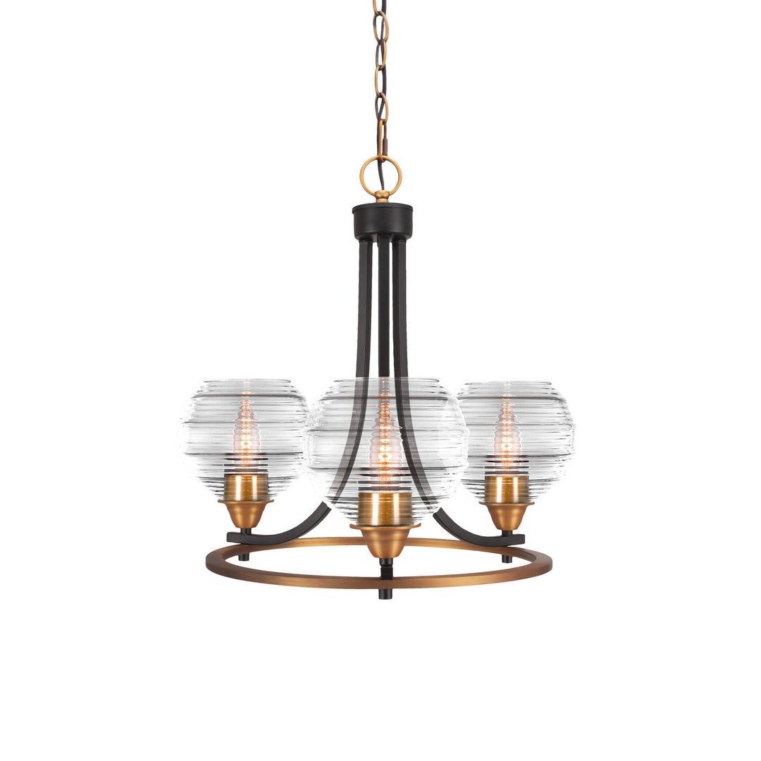 Toltec Paramount 3403-mbbr-5110 Chandelier Light - Matte Black & Brass