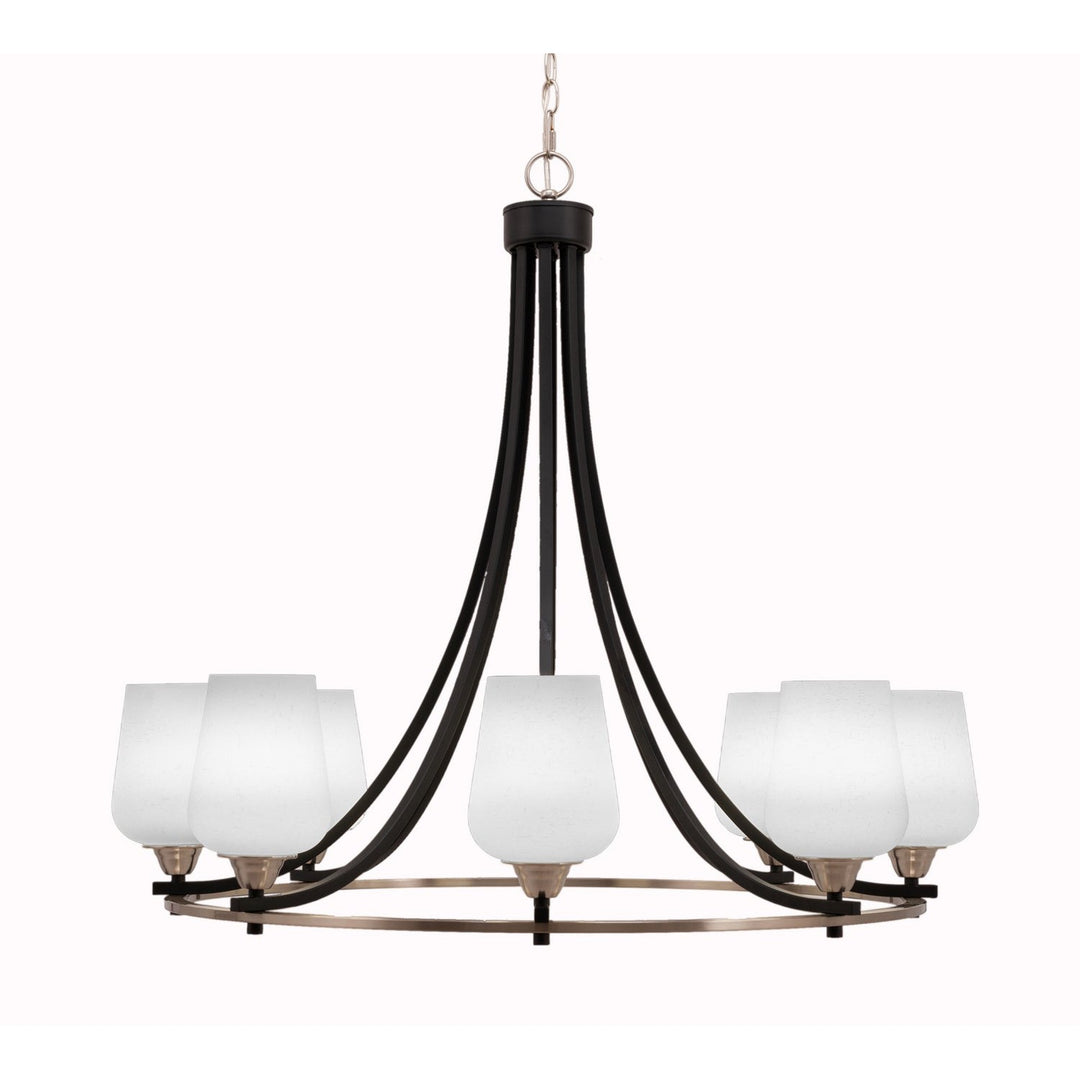 Toltec Paramount 3408-mbbn-211 Chandelier Light - Matte Black & Brushed Nickel