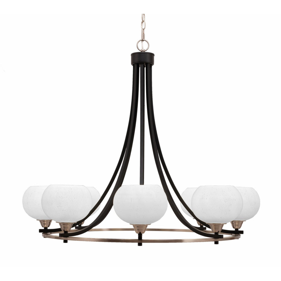 Toltec Paramount 3408-mbbn-212 Chandelier Light - Matte Black & Brushed Nickel