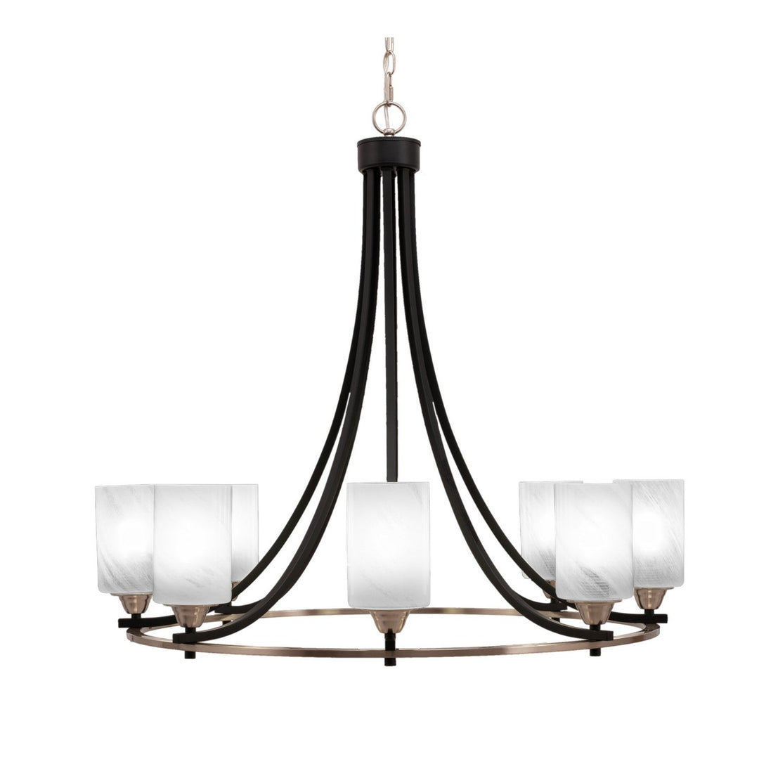 Toltec Paramount 3408-mbbn-3001 Chandelier Light - Matte Black & Brushed Nickel