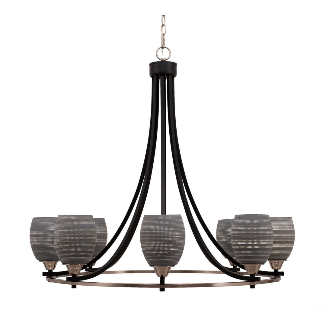 Toltec Paramount 3408-mbbn-4022 Chandelier Light - Matte Black & Brushed Nickel