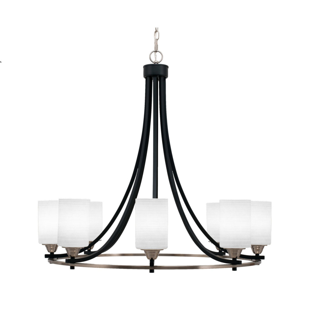 Toltec Paramount 3408-mbbn-4061 Chandelier Light - Matte Black & Brushed Nickel