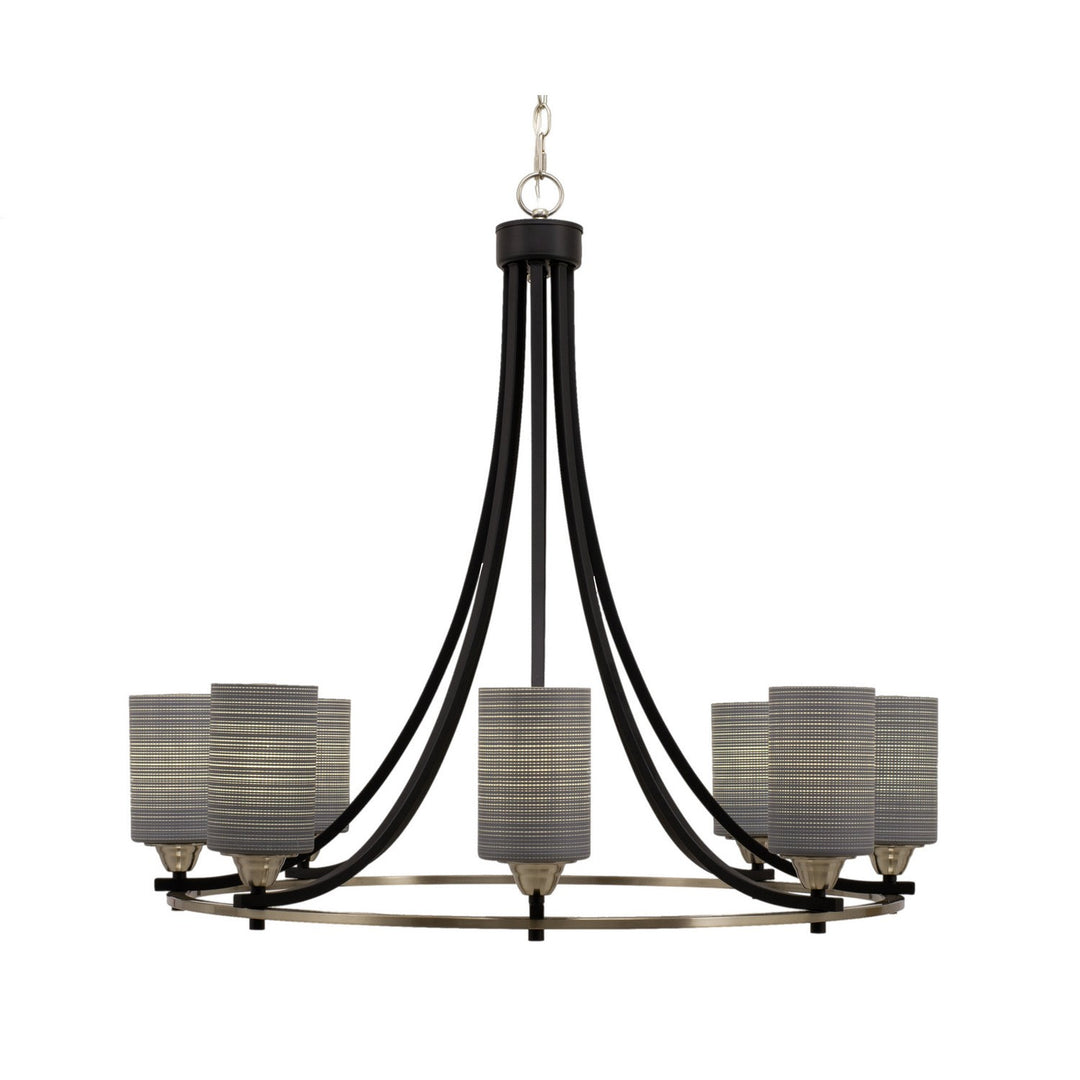 Toltec Paramount 3408-mbbn-4062 Chandelier Light - Matte Black & Brushed Nickel