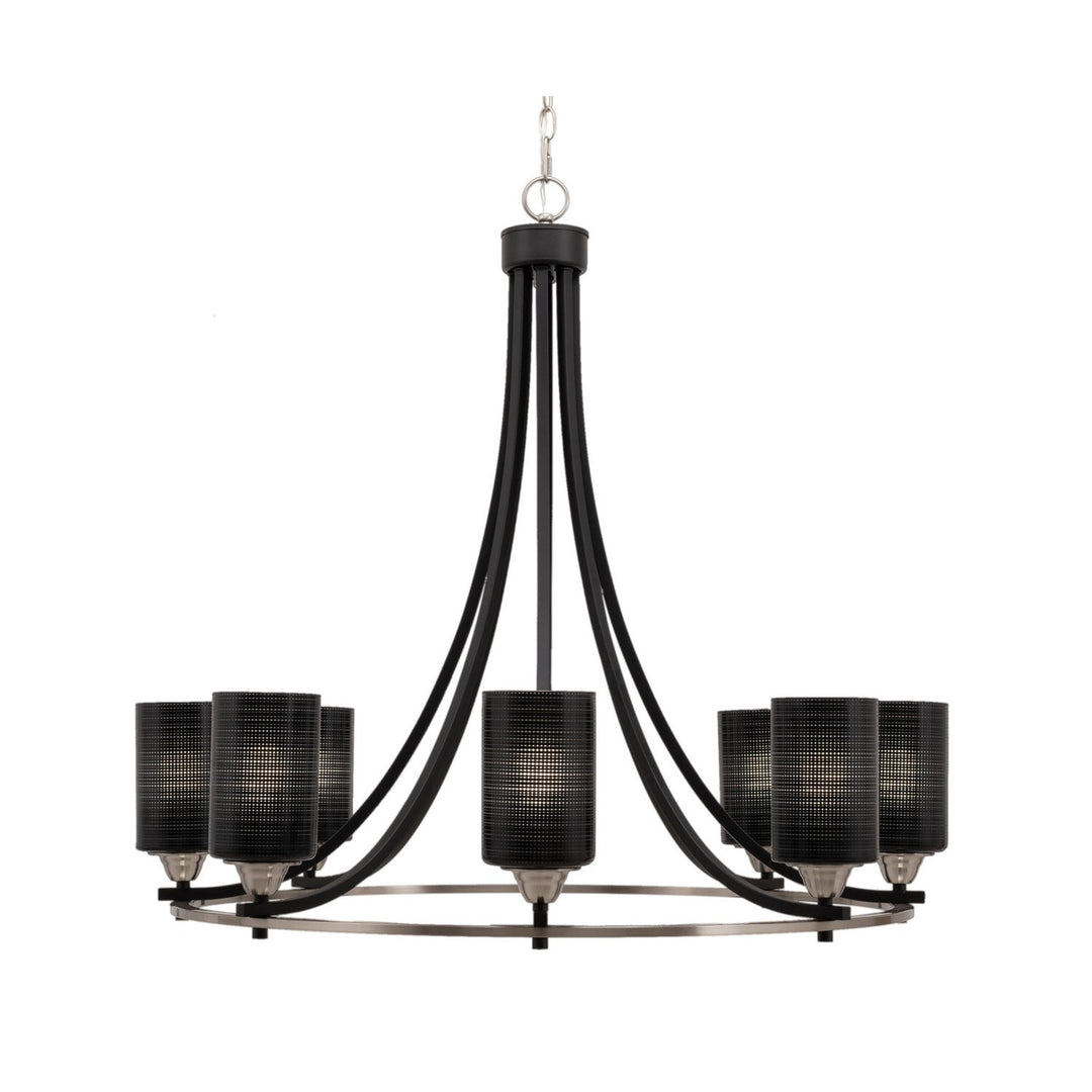 Toltec Paramount 3408-mbbn-4069 Chandelier Light - Matte Black & Brushed Nickel