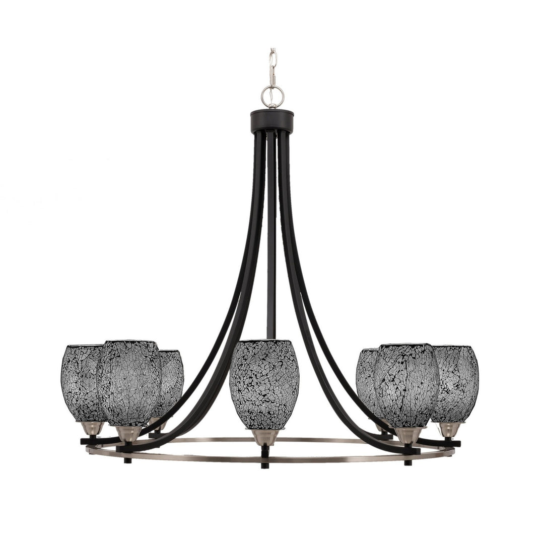Toltec Paramount 3408-mbbn-4165 Chandelier Light - Matte Black & Brushed Nickel