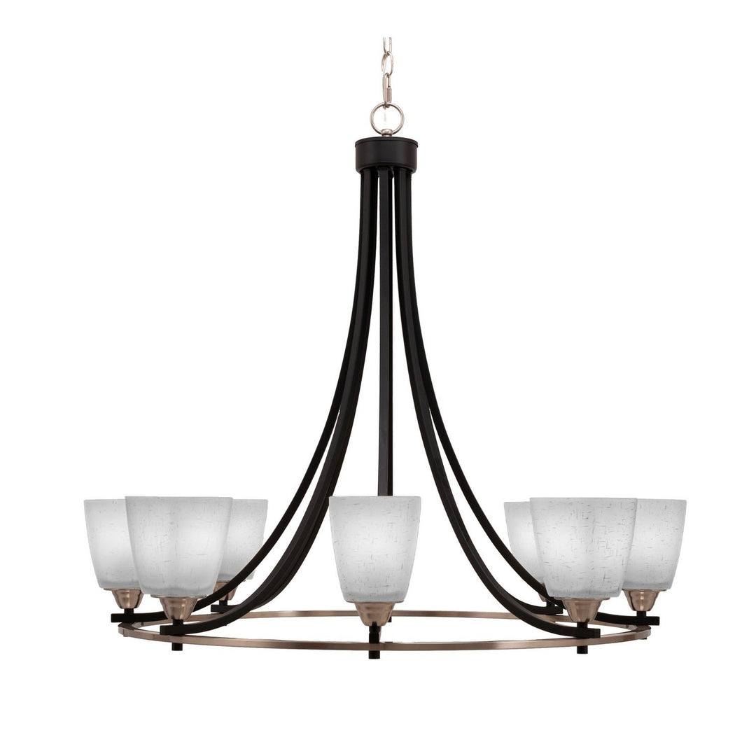 Toltec Paramount 3408-mbbn-460 Chandelier Light - Matte Black & Brushed Nickel
