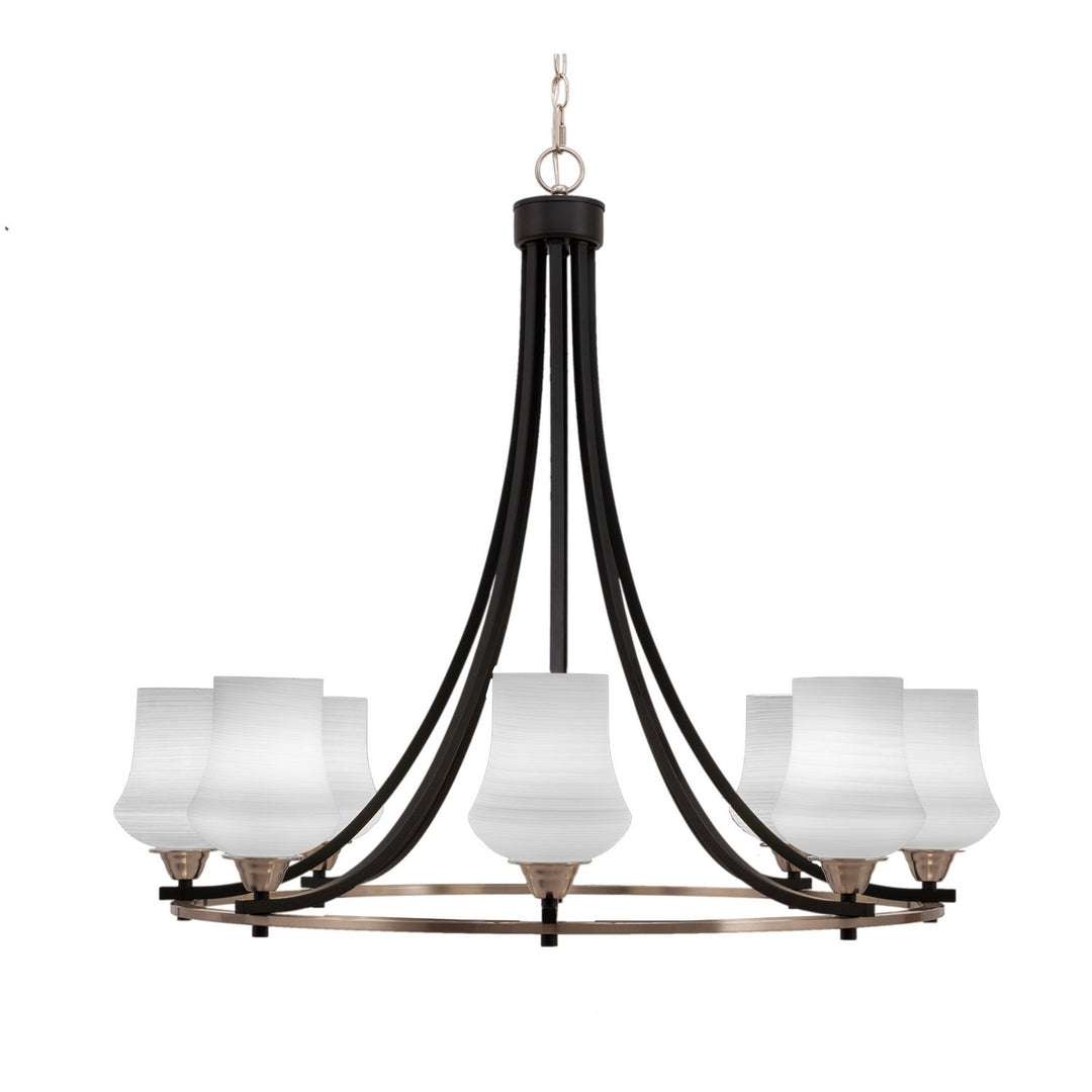 Toltec Paramount 3408-mbbn-681 Chandelier Light - Matte Black & Brushed Nickel