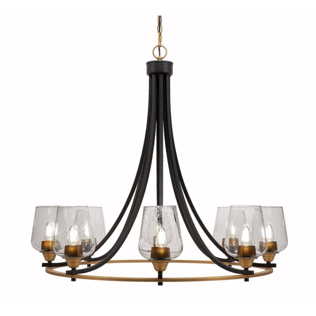 Toltec Paramount 3408-mbbr-210 Chandelier Light - Matte Black & Brass