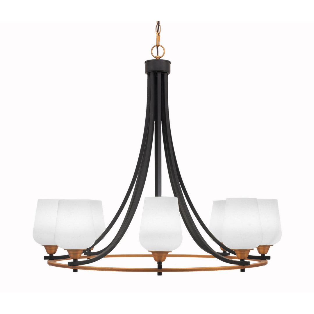 Toltec Paramount 3408-mbbr-211 Chandelier Light - Matte Black & Brass