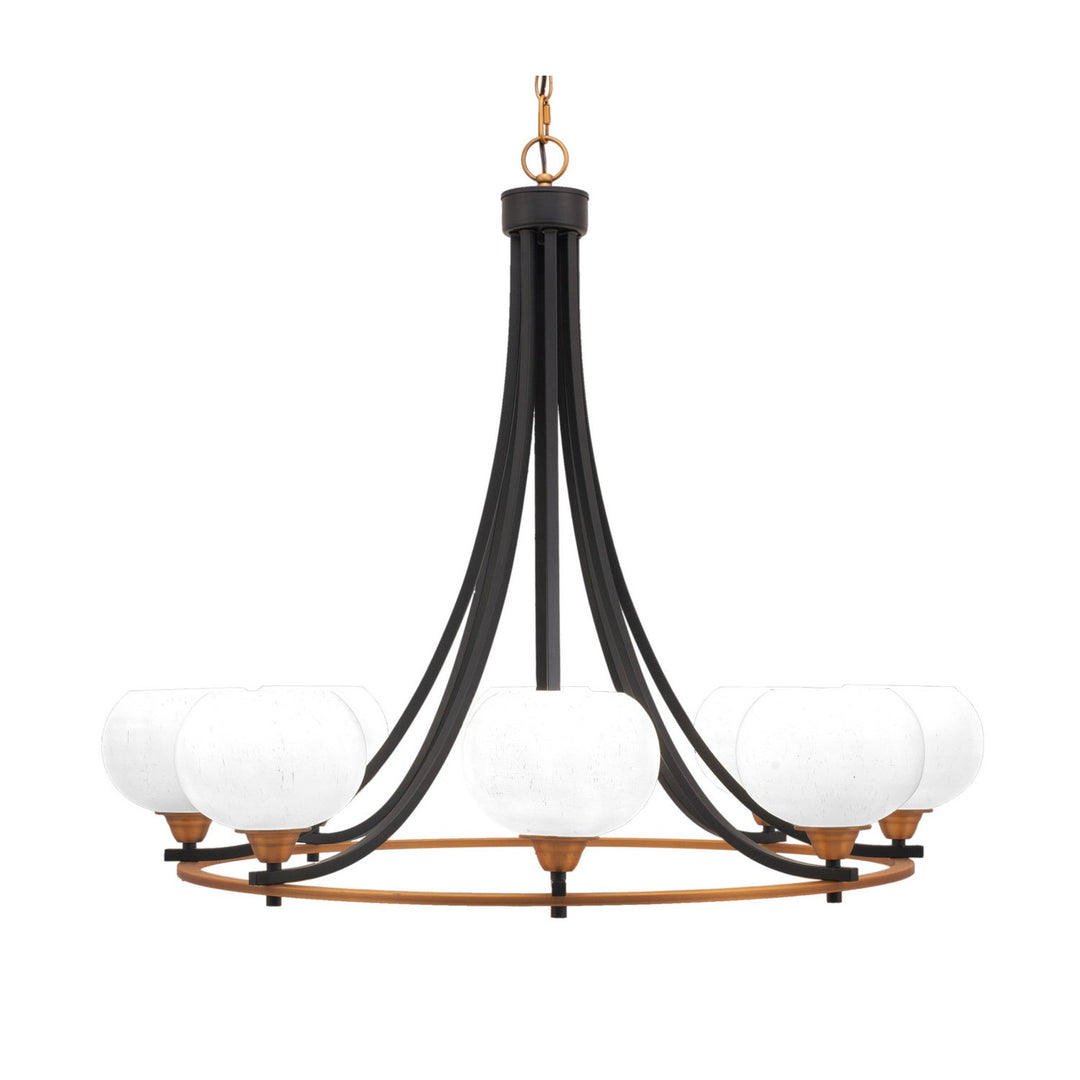 Toltec Paramount 3408-mbbr-212 Chandelier Light - Matte Black & Brass