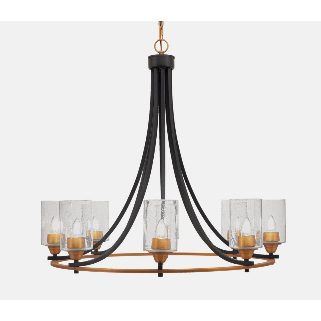 Toltec Paramount 3408-mbbr-300 Chandelier Light - Matte Black & Brass