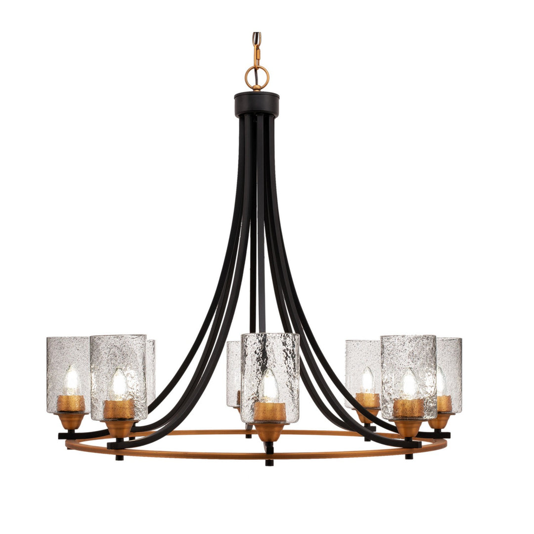 Toltec Paramount 3408-mbbr-3002 Chandelier Light - Matte Black & Brass