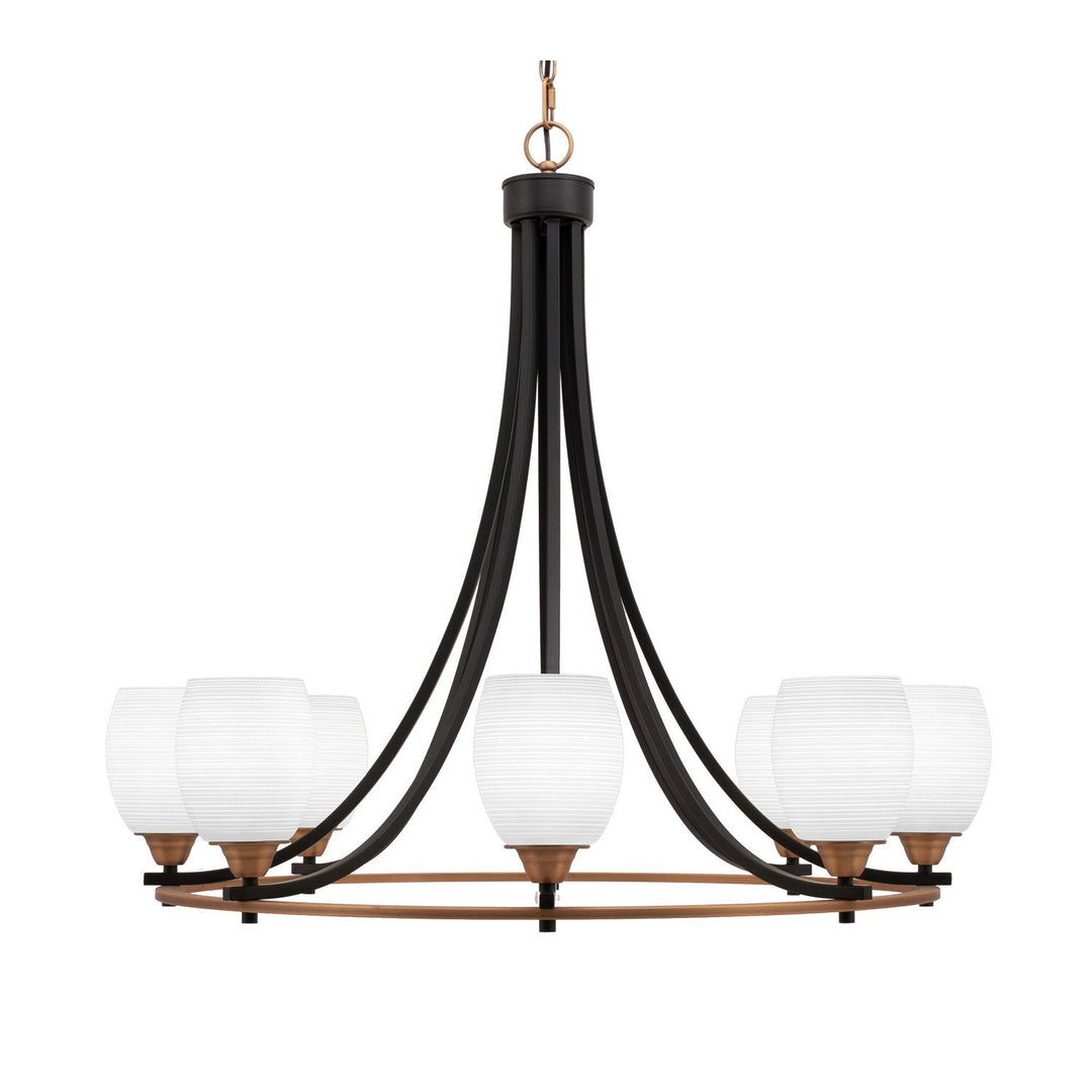 Toltec Paramount 3408-mbbr-4021 Chandelier Light - Matte Black & Brass