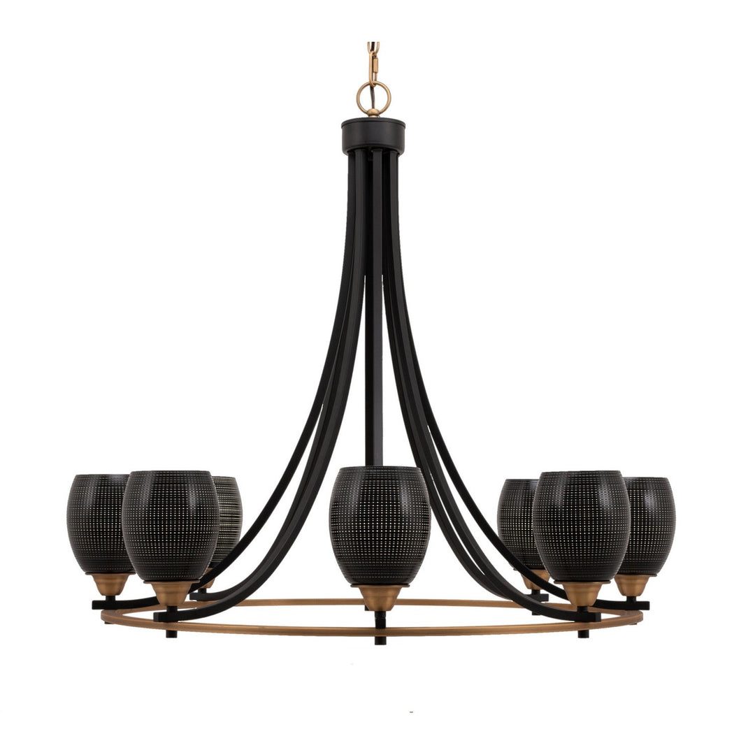 Toltec Paramount 3408-mbbr-4029 Chandelier Light - Matte Black & Brass