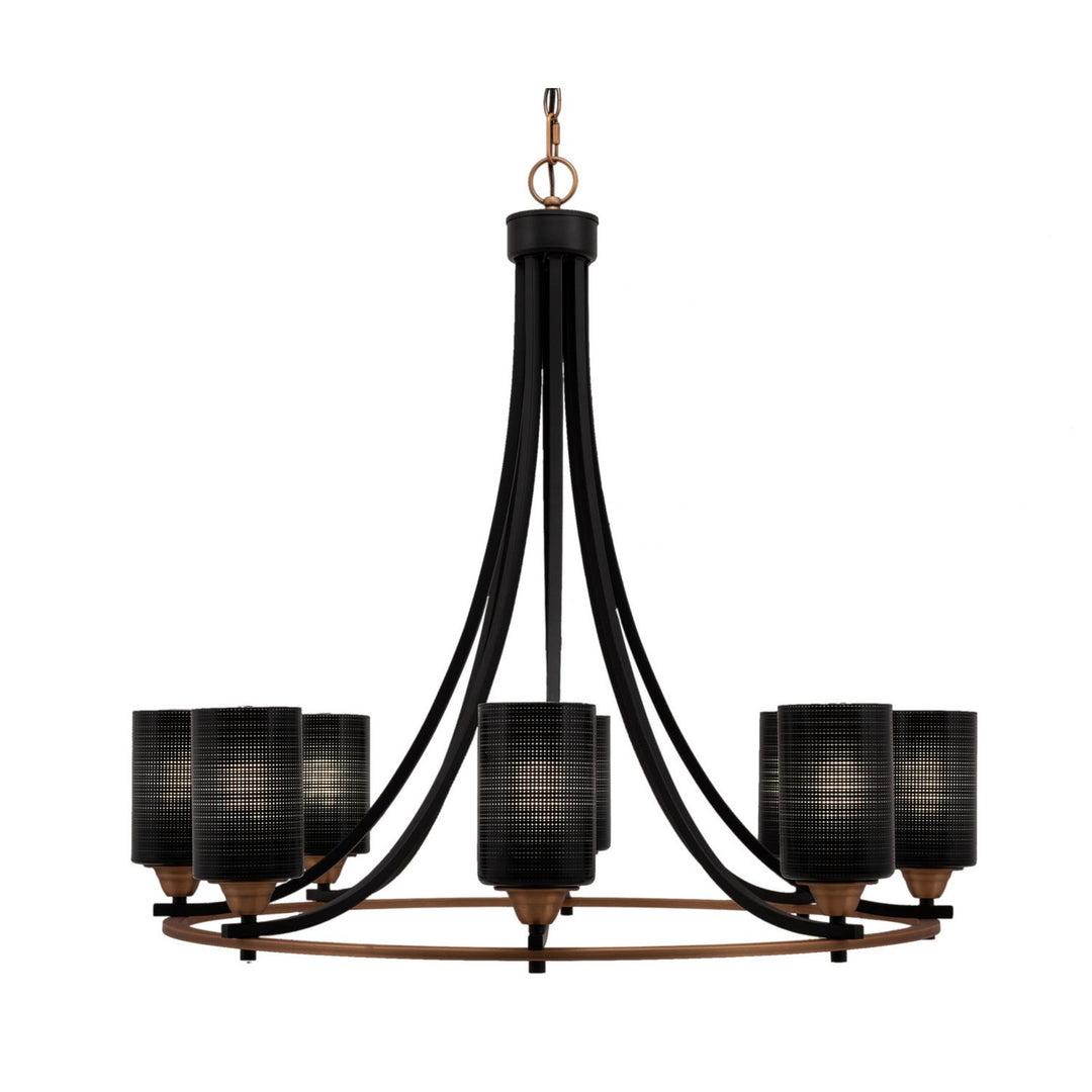 Toltec Paramount 3408-mbbr-4069 Chandelier Light - Matte Black & Brass