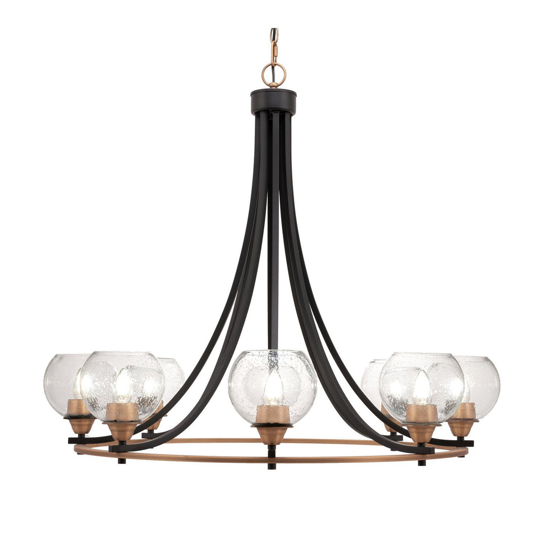 Toltec Paramount 3408-mbbr-4100 Chandelier Light - Matte Black & Brass