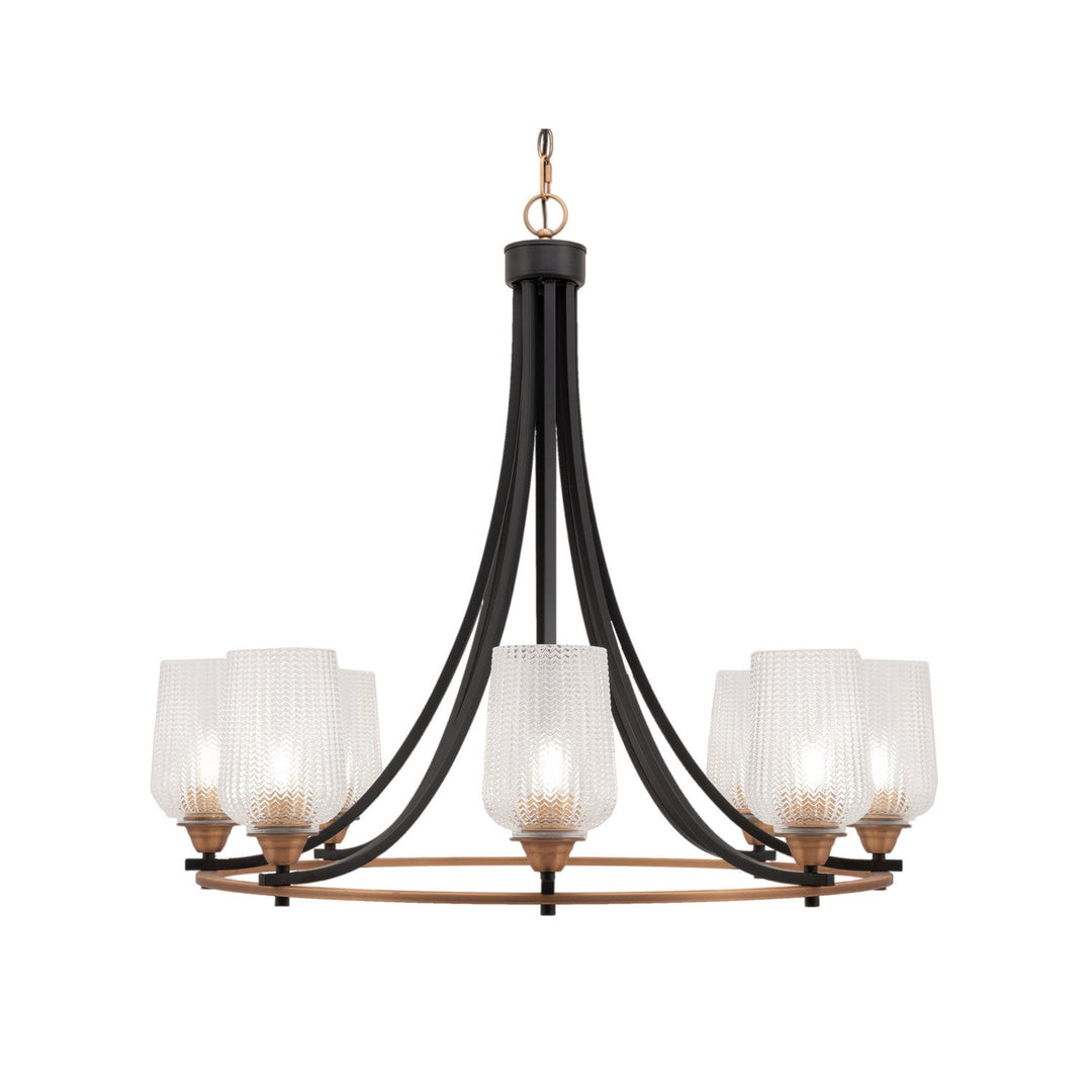 Toltec Paramount 3408-mbbr-4250 Chandelier Light - Matte Black & Brass