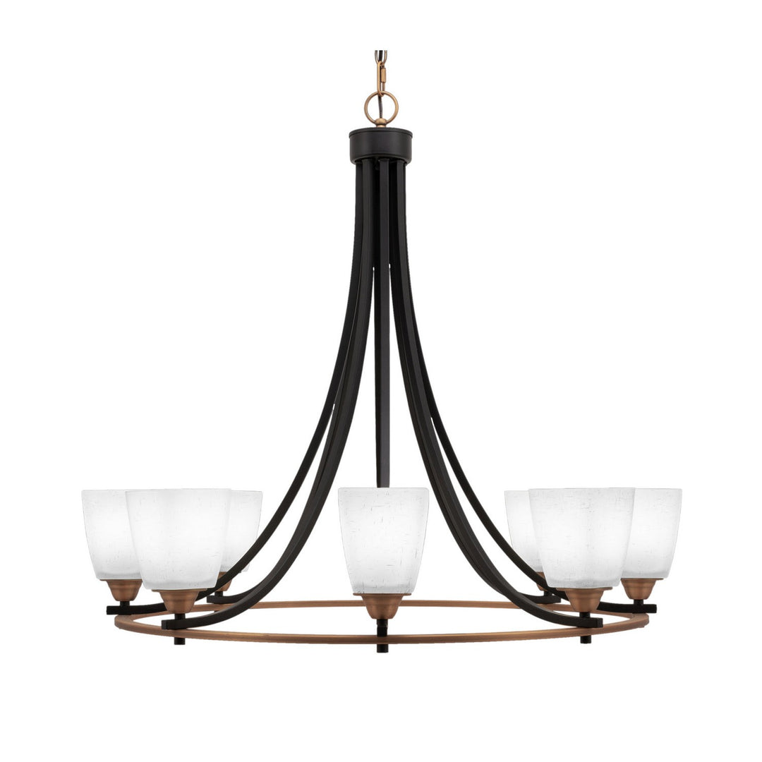 Toltec Paramount 3408-mbbr-460 Chandelier Light - Matte Black & Brass