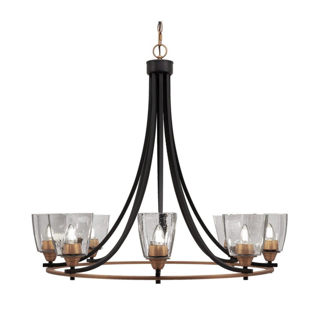 Toltec Paramount 3408-mbbr-461 Chandelier Light - Matte Black & Brass
