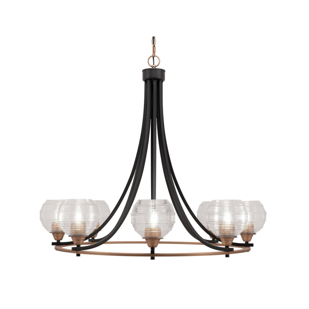 Toltec Paramount 3408-mbbr-5110 Chandelier Light - Matte Black & Brass