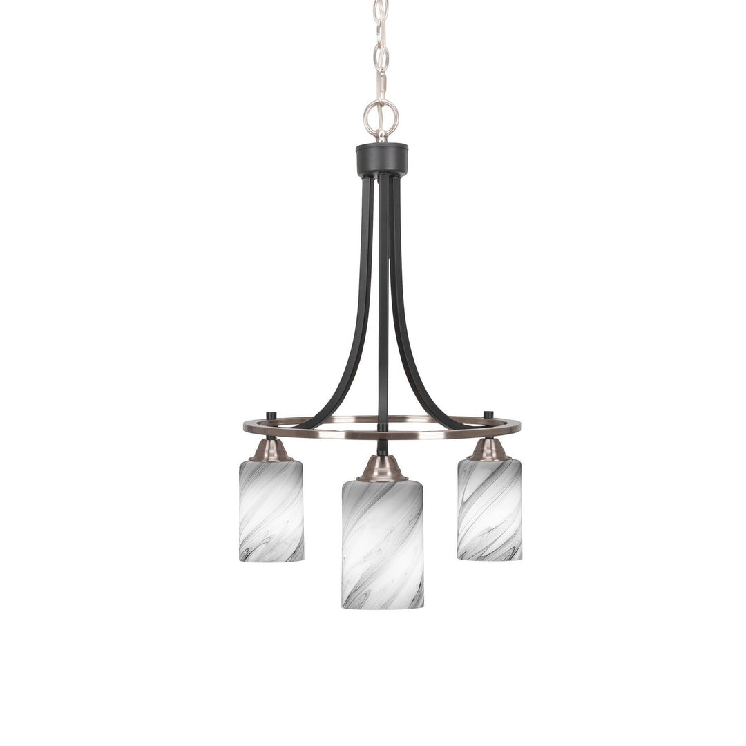 Toltec Paramount 3413-mbbn-3009 Chandelier Light - Matte Black & Brushed Nickel