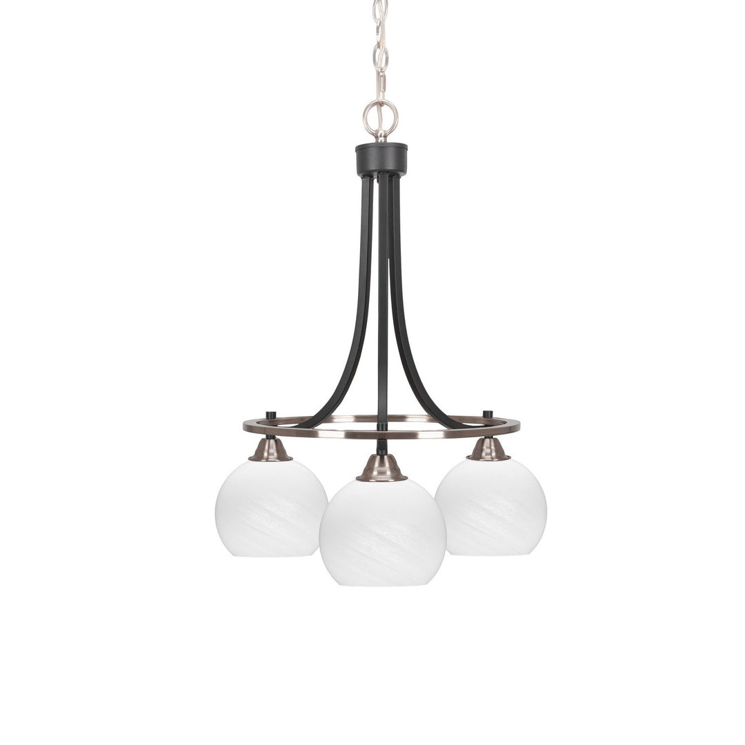Toltec Paramount 3413-mbbn-4101 Chandelier Light - Matte Black & Brushed Nickel