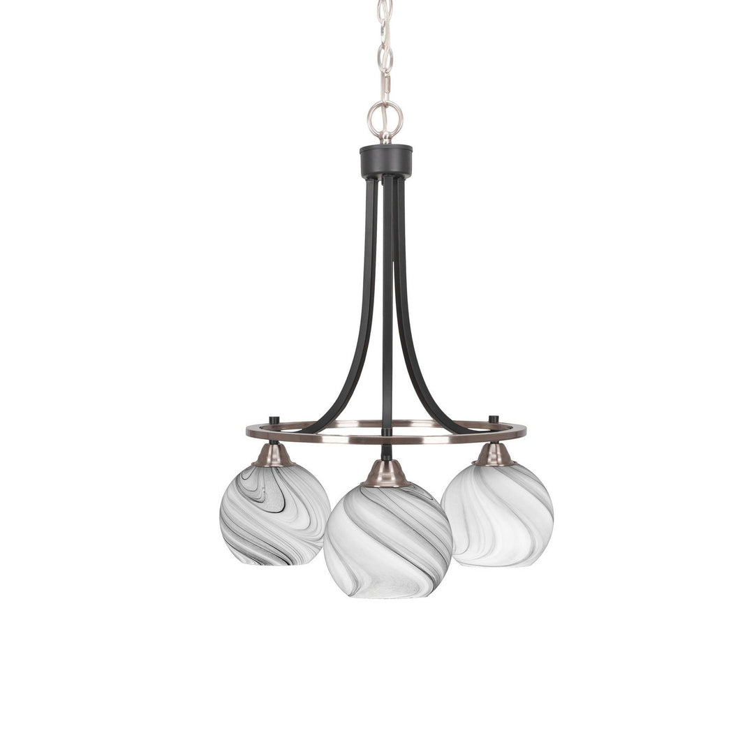 Toltec Paramount 3413-mbbn-4109 Chandelier Light - Matte Black & Brushed Nickel