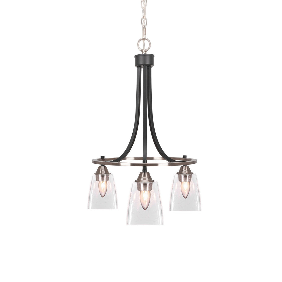 Toltec Paramount 3413-mbbn-461 Chandelier Light - Matte Black & Brushed Nickel