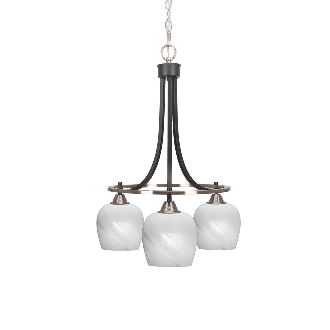 Toltec Paramount 3413-mbbn-4811 Chandelier Light - Matte Black & Brushed Nickel
