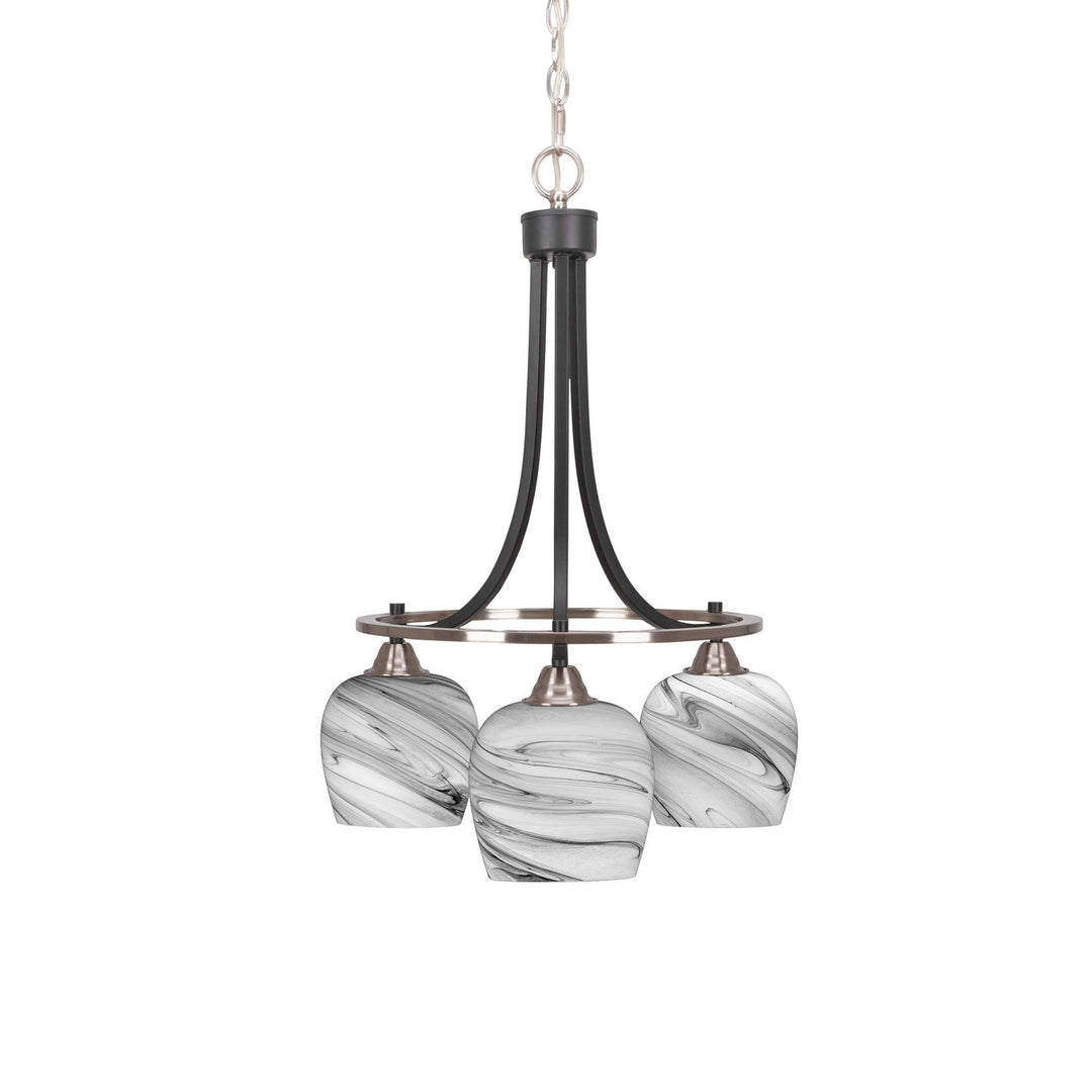 Toltec Paramount 3413-mbbn-4819 Chandelier Light - Matte Black & Brushed Nickel