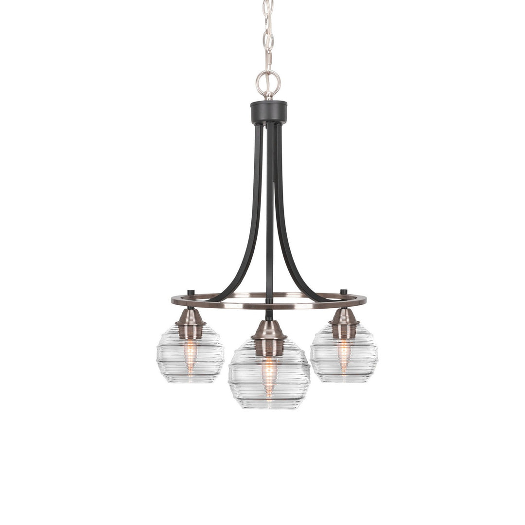 Toltec Paramount 3413-mbbn-5110 Chandelier Light - Matte Black & Brushed Nickel