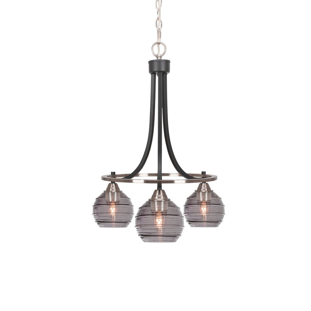 Toltec Paramount 3413-mbbn-5112 Chandelier Light - Matte Black & Brushed Nickel