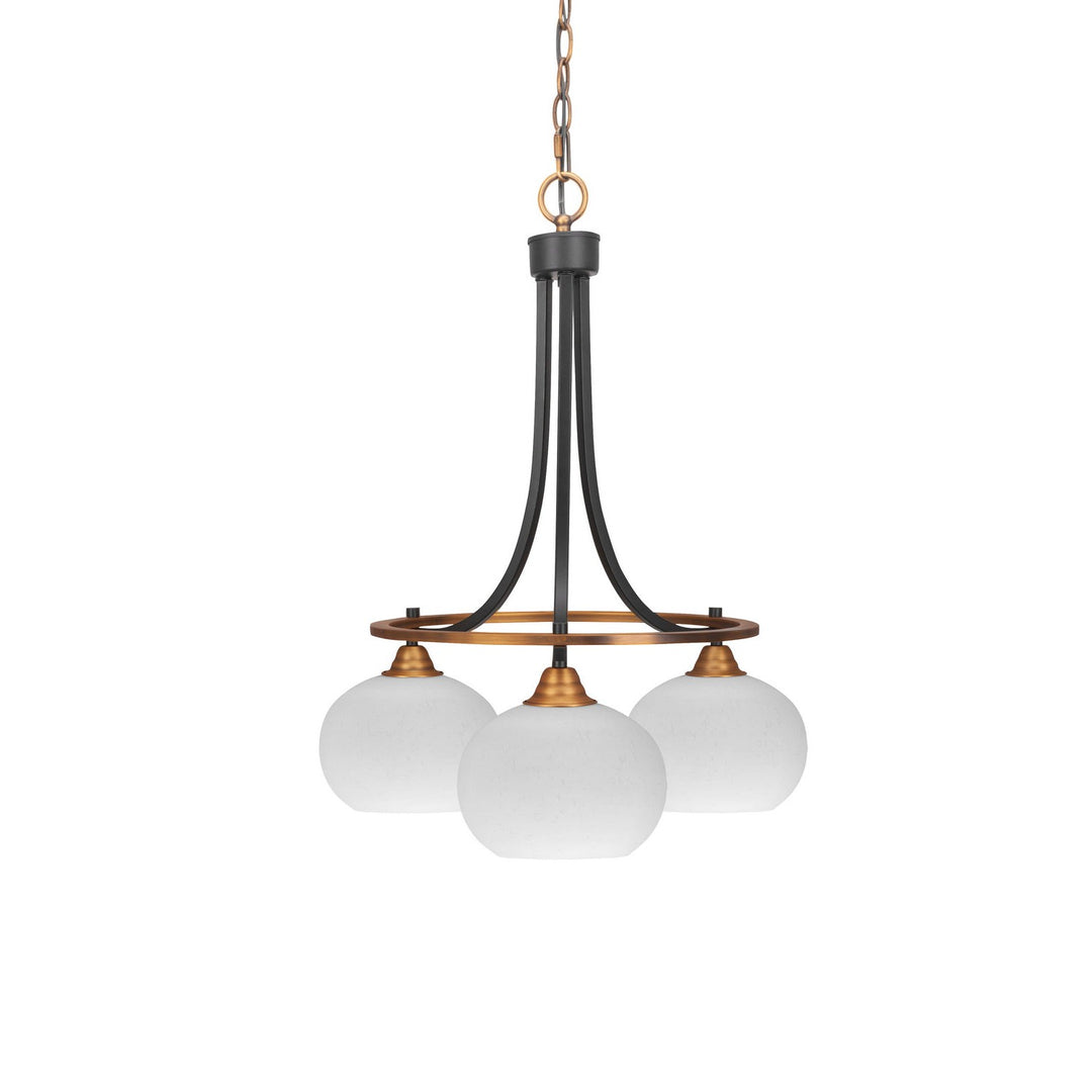 Toltec Paramount 3413-mbbr-212 Chandelier Light - Matte Black & Brass