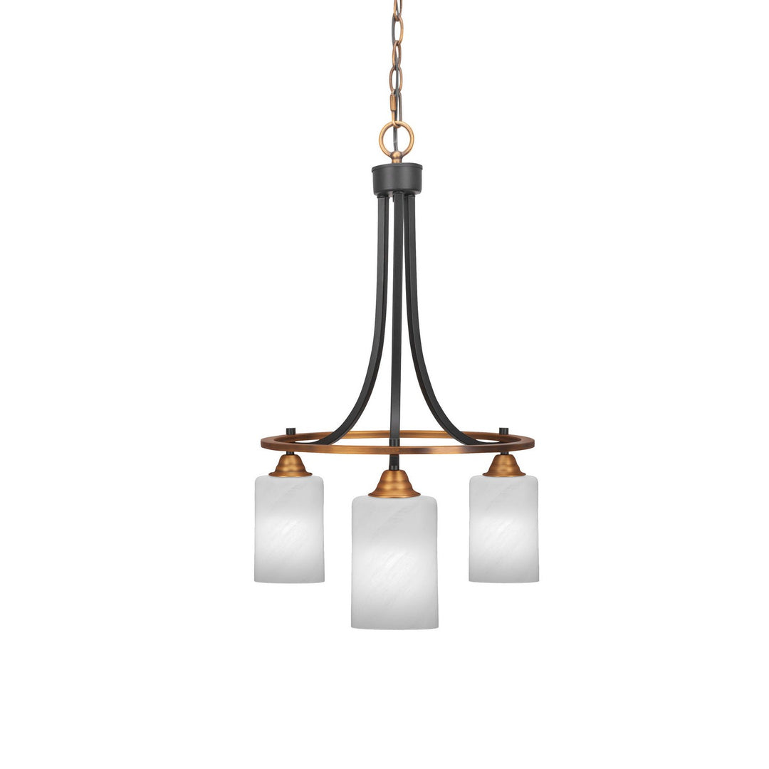 Toltec Paramount 3413-mbbr-3001 Chandelier Light - Matte Black & Brass